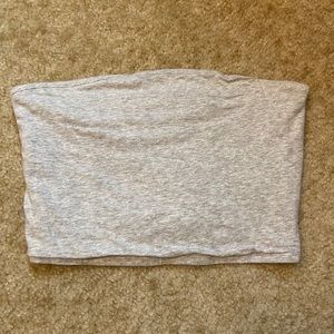 Garage Heathered Light Gray Tube Top